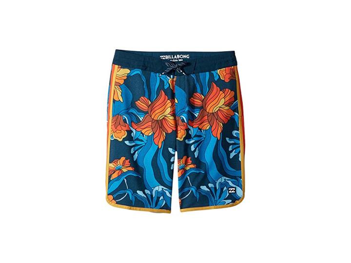 Billabong Kids 73 Light Lineup Boardshorts (big Kids) (orange) Boy's Swimwear