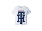 Tommy Hilfiger Kids Th Logo Graphic Tee (big Kids) (white) Boy's T Shirt