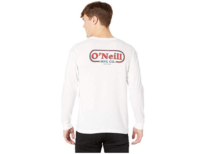 O'neill Reach Long Sleeve Screen Tee (white) Men's T Shirt