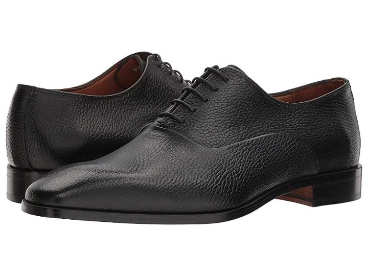 Massimo Matteo Pebbled Oxford (black) Men's Shoes