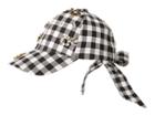 Betsey Johnson Checkered Past Baseball Hat (black/white) Baseball Caps