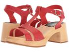 Swedish Hasbeens Birgit (red) Women's Sandals