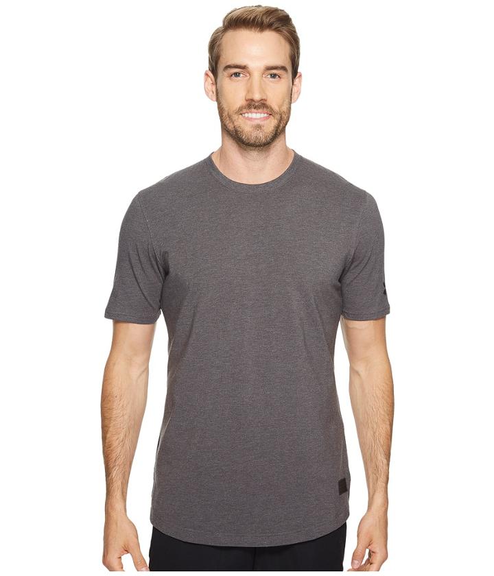 Under Armour Ua Baseline Long Line Tee (charcoal Medium Heather/charcoal) Men's T Shirt