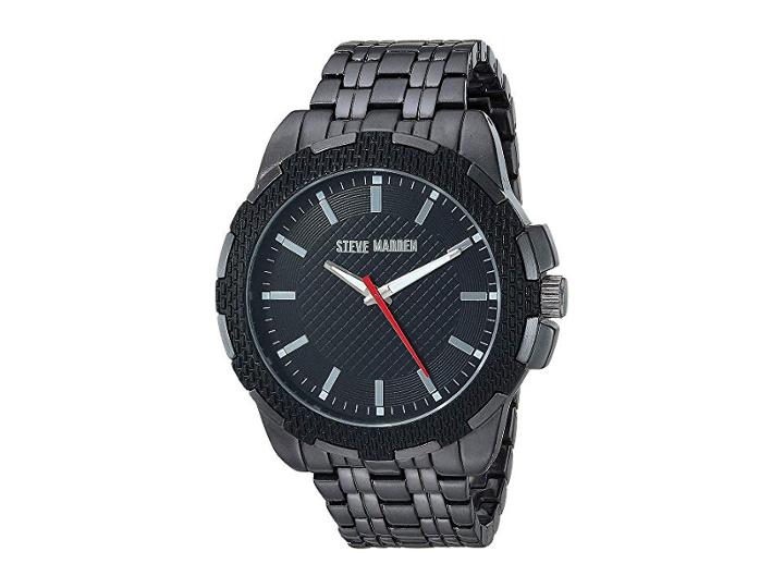Steve Madden Alloy Band Watch Smw191 (black) Watches