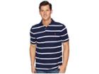 Polo Ralph Lauren Yarn-dyed Mesh Short Sleeve Knit (newport Navy/white) Men's Clothing