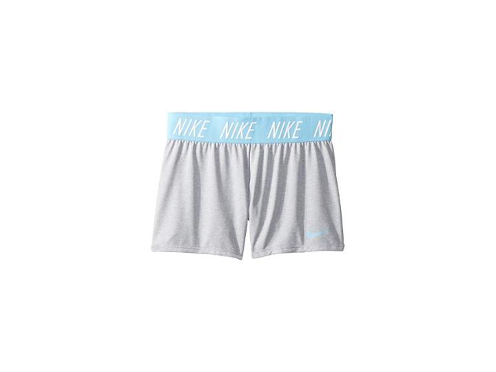 Nike Kids Dry Short (little Kids/big Kids) (wolf Grey/blue Chill) Girl's Shorts
