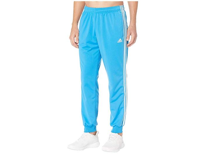 Adidas Essentials 3s Tapered Tricot Pants (bright Blue/white) Men's Casual Pants