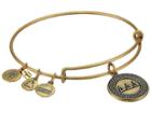 Alex And Ani Delta Delta Delta Charm Bangle (rafaelian Gold Finish) Bracelet