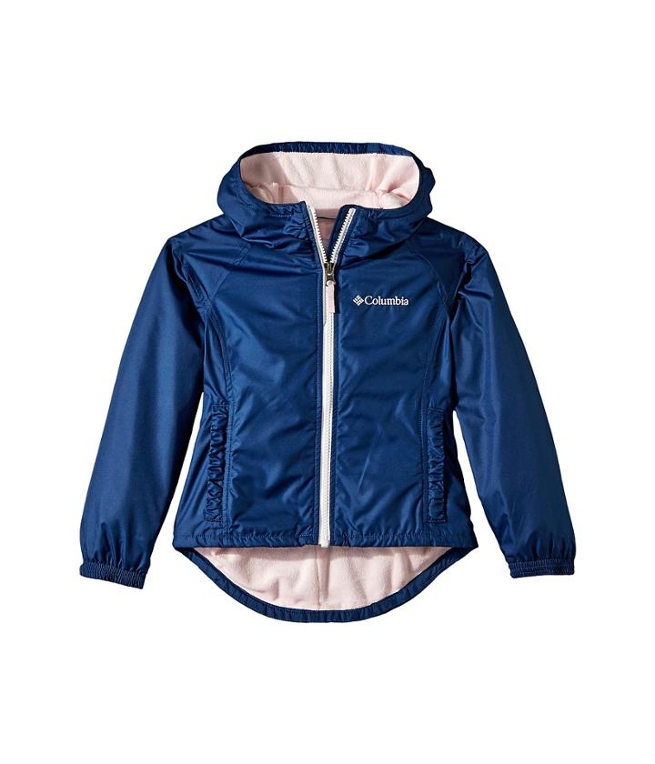 Columbia Kids Ethan Pondtm Jacket (little Kids/big Kids) (carbon/whitened Pink) Girl's Coat