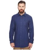 Vissla El Morro Long Sleeve Flannel (dark Naval) Men's Clothing