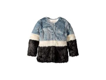 Habitual Girl Debs Thigh Length Fur Jacket (big Kids) (multi) Girl's Coat