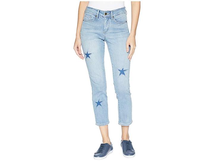 Nydj Sheri Ankle Laser Cut Starfish In Clean Cloud Nine (clean Cloud Nine) Women's Jeans
