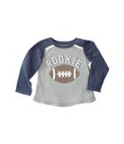 Mud Pie Football Rookie Long Sleeve Shirt (infant/toddler) (gray) Boy's Clothing