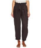 Free People Only Over You Linen Pants (black) Women's Casual Pants