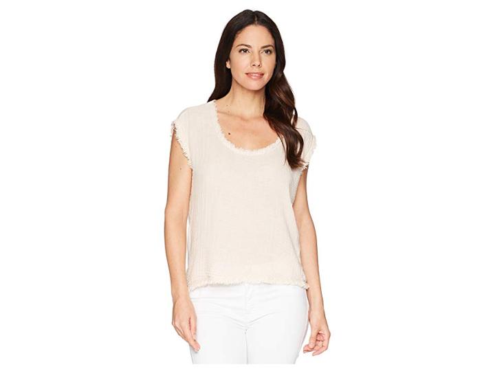 Three Dots Cade Gauze Top (cameo) Women's Clothing