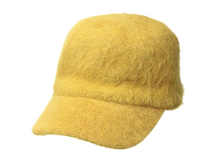 San Diego Hat Company Cth8114 Faux Angora Knit Ball Cap (mustard) Caps