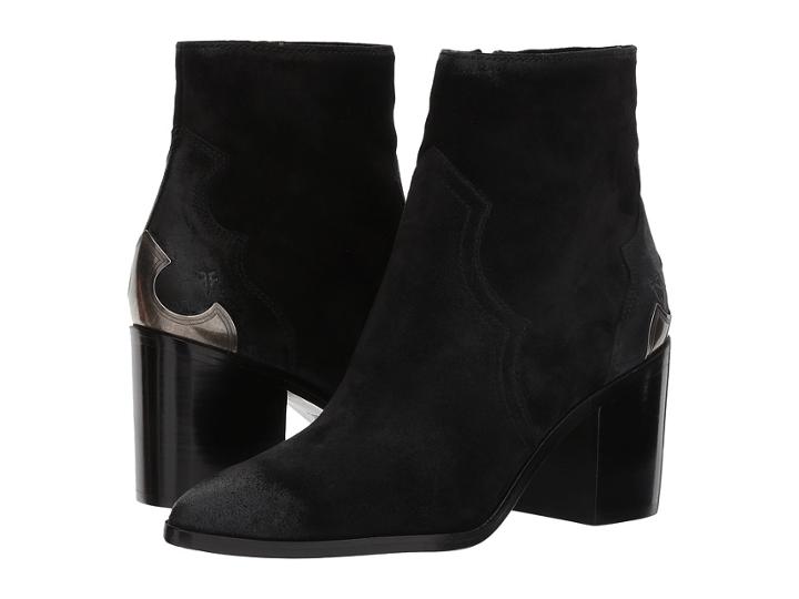 Frye Flynn Short Metal Plate (black) Women's Boots
