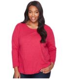 Extra Fresh By Fresh Produce Plus Size Catalina Shirt (persian Red) Women's Clothing