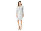 Le Suit One-button Peak Lapel Jacket/sheath Dress (silver) Women's Suits Sets