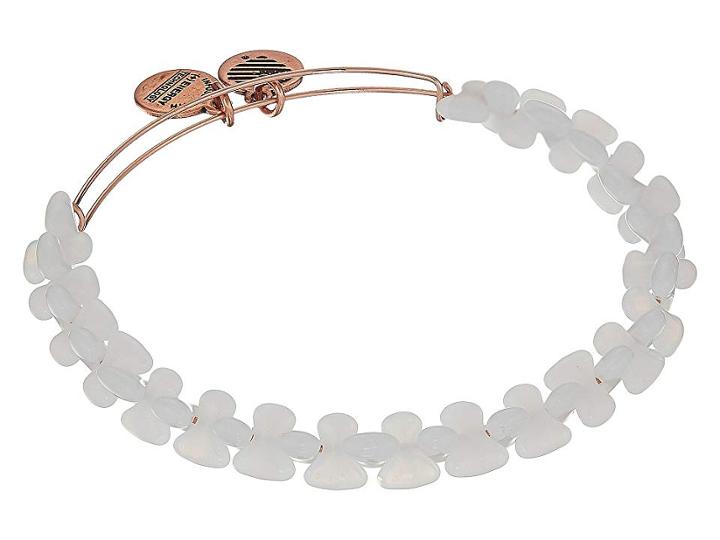 Alex And Ani Boulder Birch Bangle (rafaelian Rose Gold) Bracelet