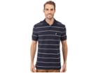 Nautica Striped Performance Deck Polo Shirt (navy) Men's Short Sleeve Pullover