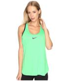 Nike Court Tennis Tank (electro Green/black/black) Women's Clothing