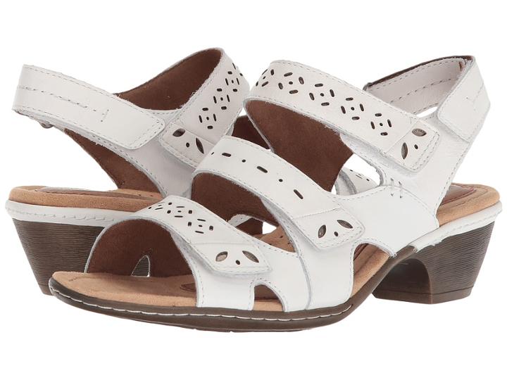 Rockport Cobb Hill Collection Cobb Hill Verona 3 Strap (white Leather) Women's Shoes