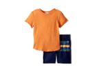 Splendid Littles Print Short Set (toddler) (atomic Orange) Boy's Active Sets