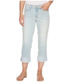 Nydj Dayla Wide Cuff Capris W/ Fray In Cote Sauvage (cote Sauvage) Women's Jeans