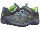 Merrell Kids Trail Chaser (little Kid) (grey/blue/citron Suede/mesh) Boys Shoes