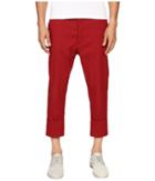 Vivienne Westwood James Bond Stretch Cotton Cropped Trousers (red) Men's Casual Pants