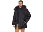 Marc New York By Andrew Marc Oxford Combo Parka W/ Faux Fur Hood (charcoal) Men's Coat