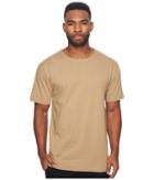 Publish Deven Premium Knit Short Sleeve Tee W/ Contrast Poplin Back (tan) Men's T Shirt