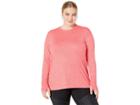 Nike Element Crew Top (sizes 1x-3x) (ember Glow/pink Gaze /reflective Silver) Women's Long Sleeve Pullover