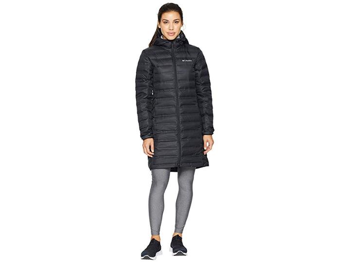 Columbia Lake 22 Long Hooded Jacket (black) Women's Coat