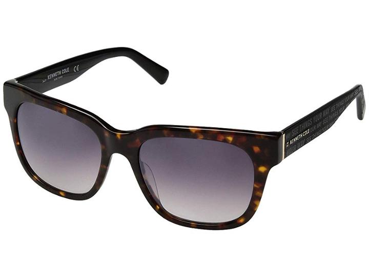 Kenneth Cole Reaction Kc7219 (dark Havana/gradient Smoke) Fashion Sunglasses