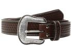 M&f Western Basketweave Overlay Belt (brown) Men's Belts