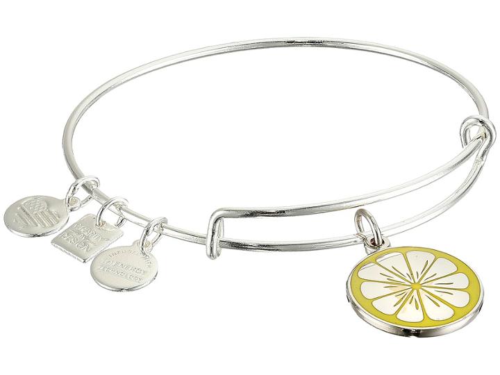Alex And Ani Charity By Design Zest For Life Ii Charm Bangle (shiny Silver Finish) Bracelet