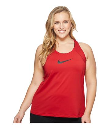 Nike Pro Mesh Training Tank (size 1x-3x) (gym Red/black) Women's Workout