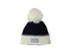 Calvin Klein 3 Color Block Stripe Beanie W/ Pom (navy) Beanies