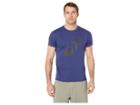 Asics Run Silver Short Sleeve Graphic 3 Top (indigo Blue) Men's Workout