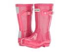 Hunter Kids Original Kids' Glitter Finish Wellington Rain Boots (toddler/little Kid) (mosse Pink) Kids Shoes