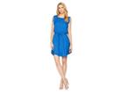 Vince Camuto Flutter Sleeve Tie Waist Rumple Dress (amalfi) Women's Dress