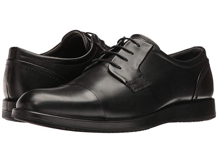 Ecco Jared Cap Toe Tie (black) Men's Lace Up Cap Toe Shoes