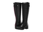 Steve Madden Journal Riding Boots Wide Calf (black Leather) Women's Pull-on Boots