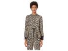 Kate Spade New York Athleisure Dashing Beauty Leopard Terry Hoodie (roasted Peanut) Women's Sweatshirt
