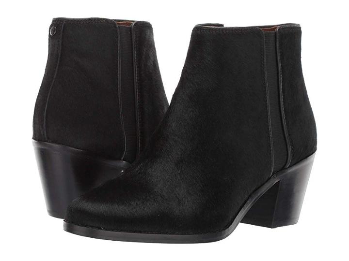 Frye Jolene Inside Zip Short (black Haircalf) Women's  Boots