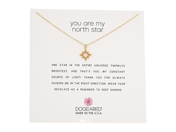 Dogeared You Are My North Star, Open North Star Necklace (gold Dipped) Necklace