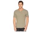 Lucky Brand Textured Stripe Notch Neck Shirt (ivy Green) Men's Clothing