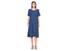 Eileen Fisher Roundneck Dress (denim) Women's Dress